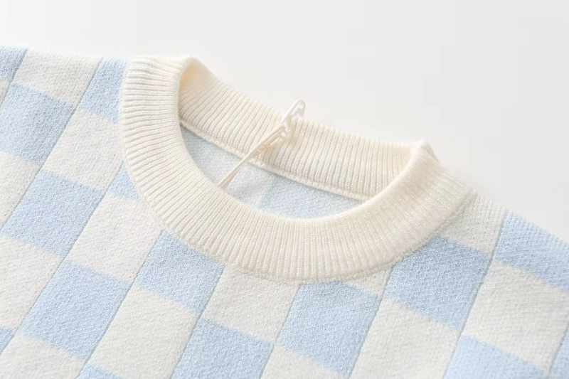 Plaid Knit Set