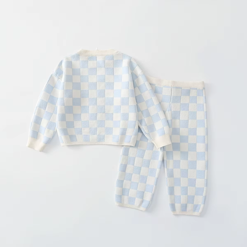 Plaid Knit Set