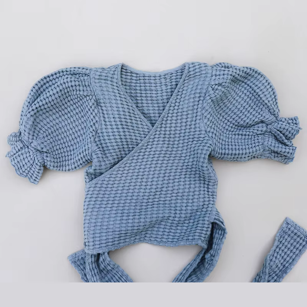 Waffle Wrap Blouse