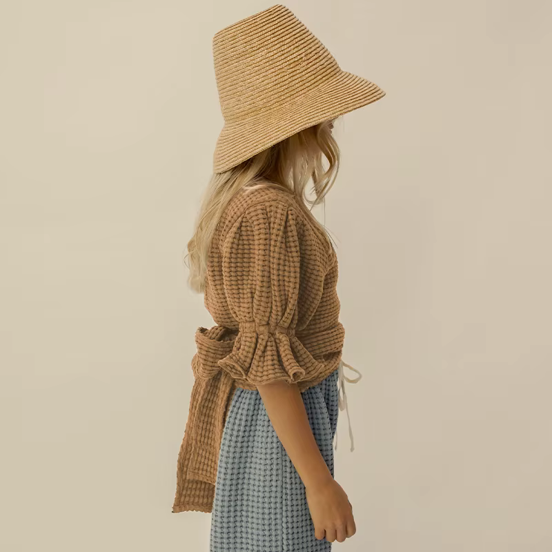 Waffle Wrap Blouse